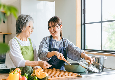 家事の役割分担を行う