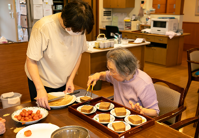 家事の役割分担を行う